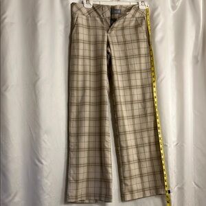 Vintage Beige Plaid Pants